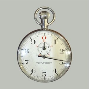 Vintage Racine Silver Pocket Watch Split Second Stopwatch EUC